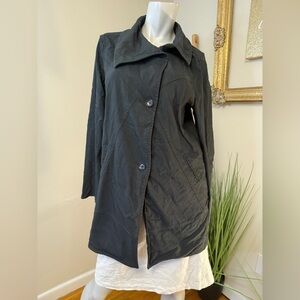 209 Brand Boutique Black Button Front Lightweight Jacket Women’s Size 8